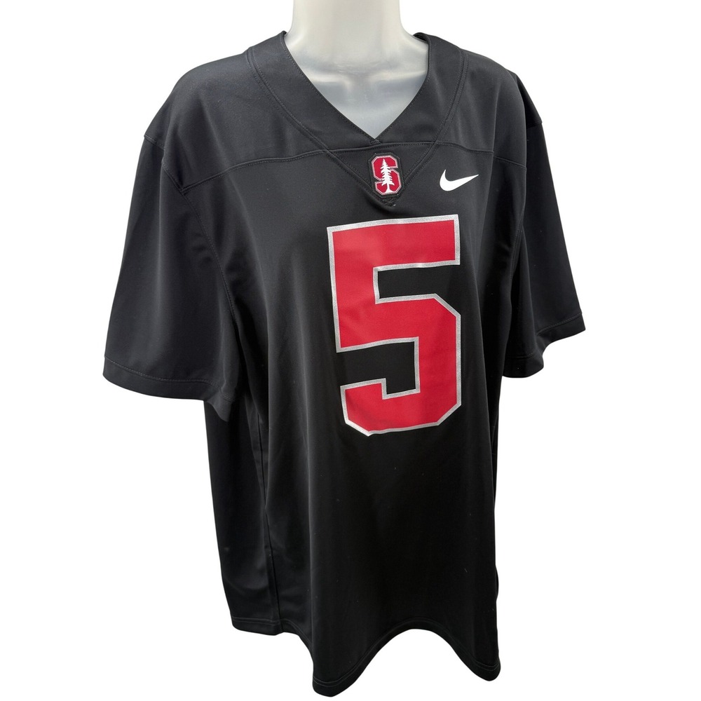 Nike Stanford Cardinals Christian McCaffrey #5 Football Jersey Black Mens XL NEW
